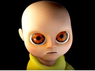 Scary Baby in Yellow